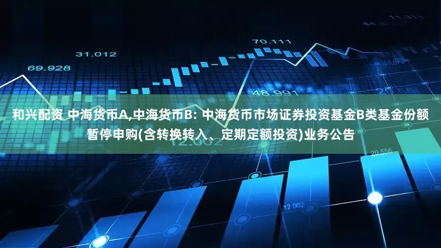 和兴配资 中海货币A,中海货币B: 中海货币市场证券投资基金B类基金份额暂停申购(含转换转入、定期定额投资)业务公告