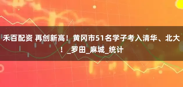 禾百配资 再创新高！黄冈市51名学子考入清华、北大！_罗田_麻城_统计